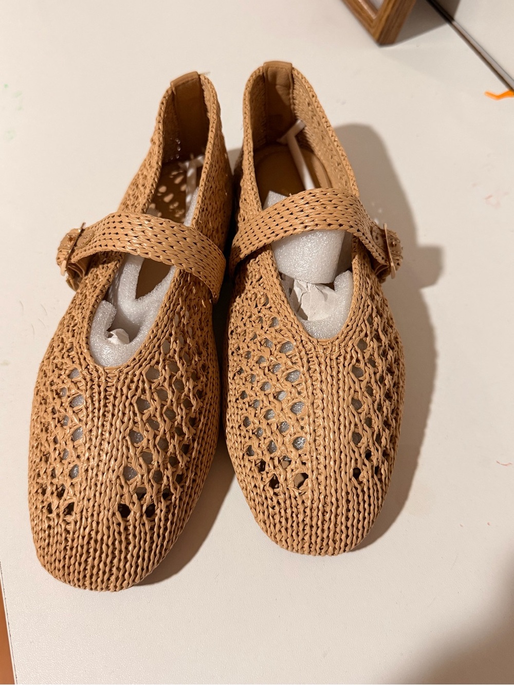 New ' Woven Tan Mary Jane Dress Shoes with Strap